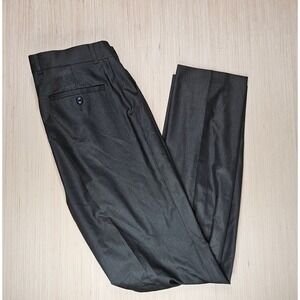 Billy London UK‎ Men's Dress Formal Pants Size 32 x 34 Black Flat Front